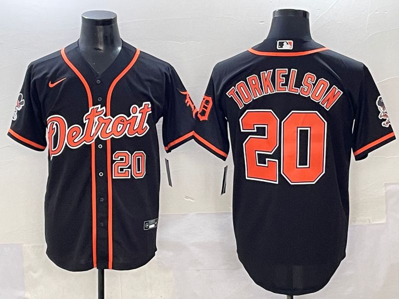 Men 2025 Detroit Tigers #20 Torkelson Black Joint Name Nike MLB Jersey style 1->detroit tigers->MLB Jersey